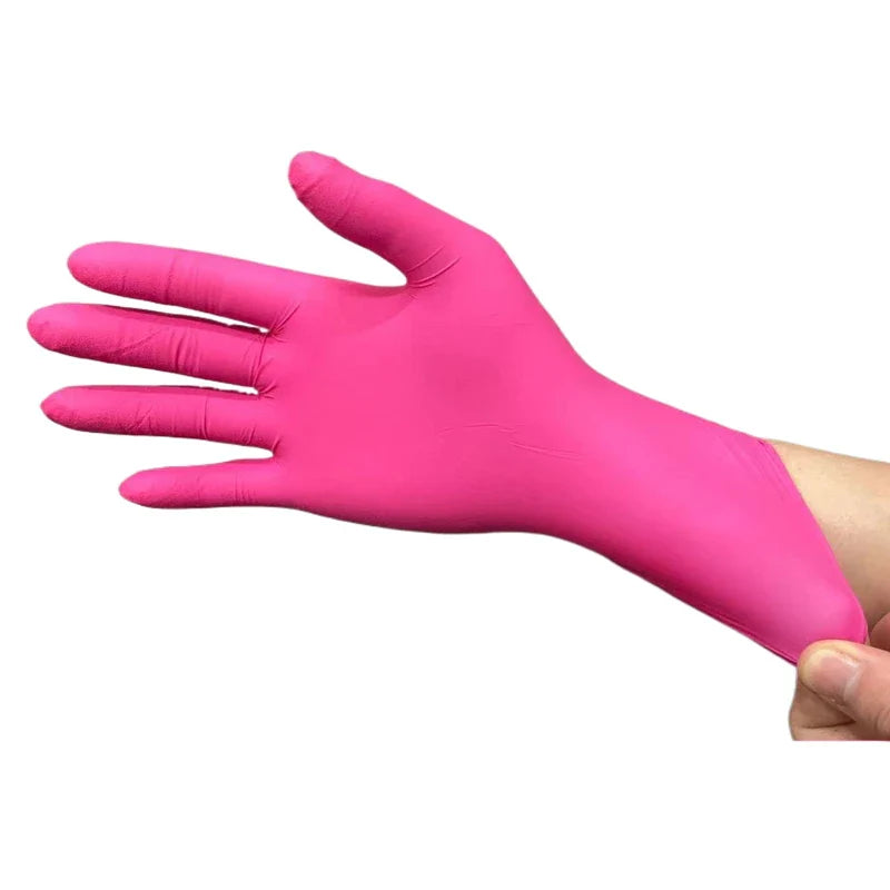 Pink Nitrile Gloves - Powder Free (20/50/100 Pack)
