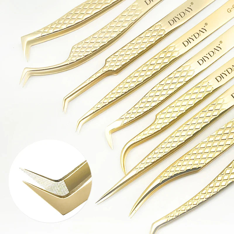 DIYDAY Anti-Slip Eyelash Extension Tweezers