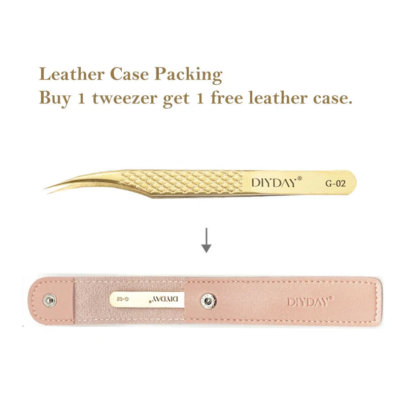 DIYDAY Anti-Slip Eyelash Extension Tweezers
