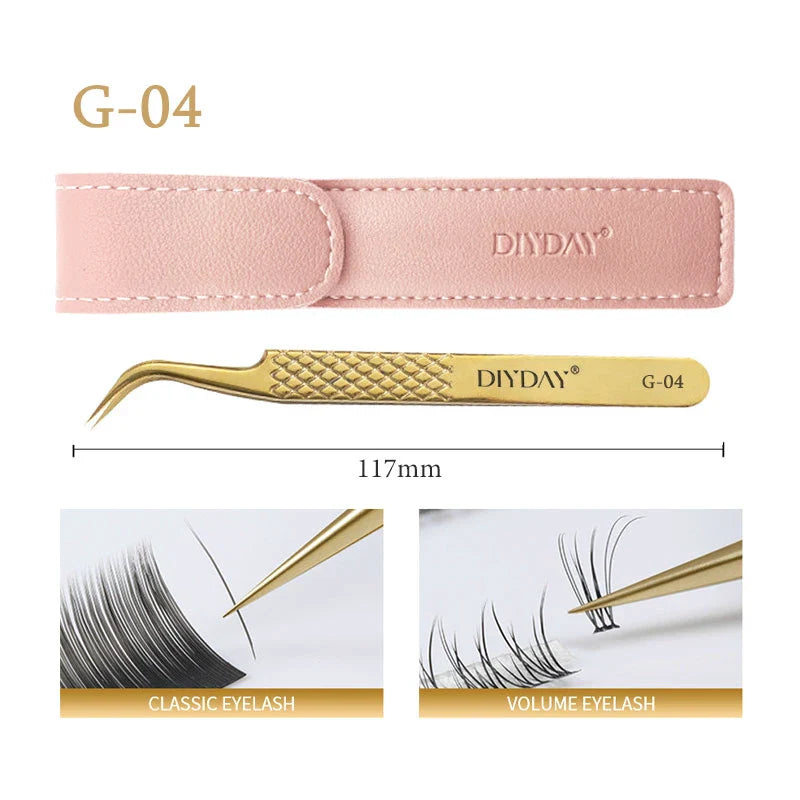 DIYDAY Anti-Slip Eyelash Extension Tweezers