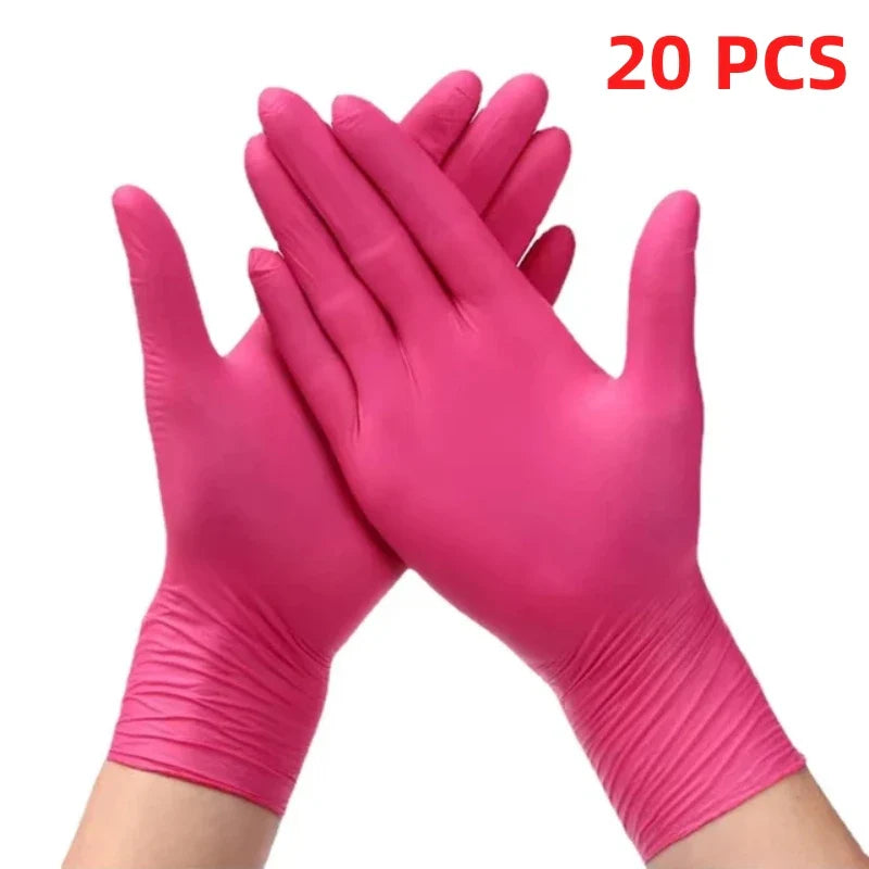 Pink Nitrile Gloves - Powder Free (20/50/100 Pack)