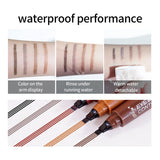 Four-prong eyebrow pencil brow stroke guide