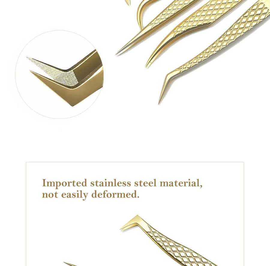 DIYDAY Anti-Slip Eyelash Extension Tweezers