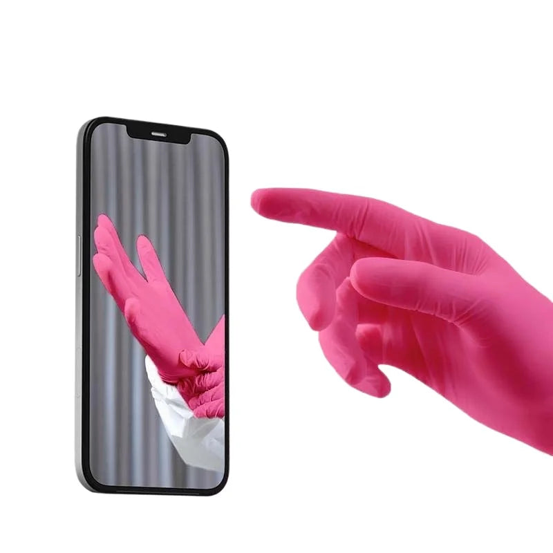 Pink Nitrile Gloves - Powder Free (20/50/100 Pack)