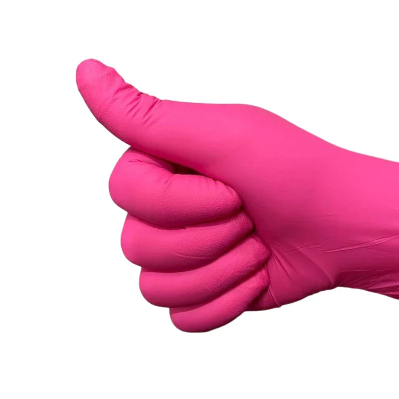 Pink Nitrile Gloves - Powder Free (20/50/100 Pack)