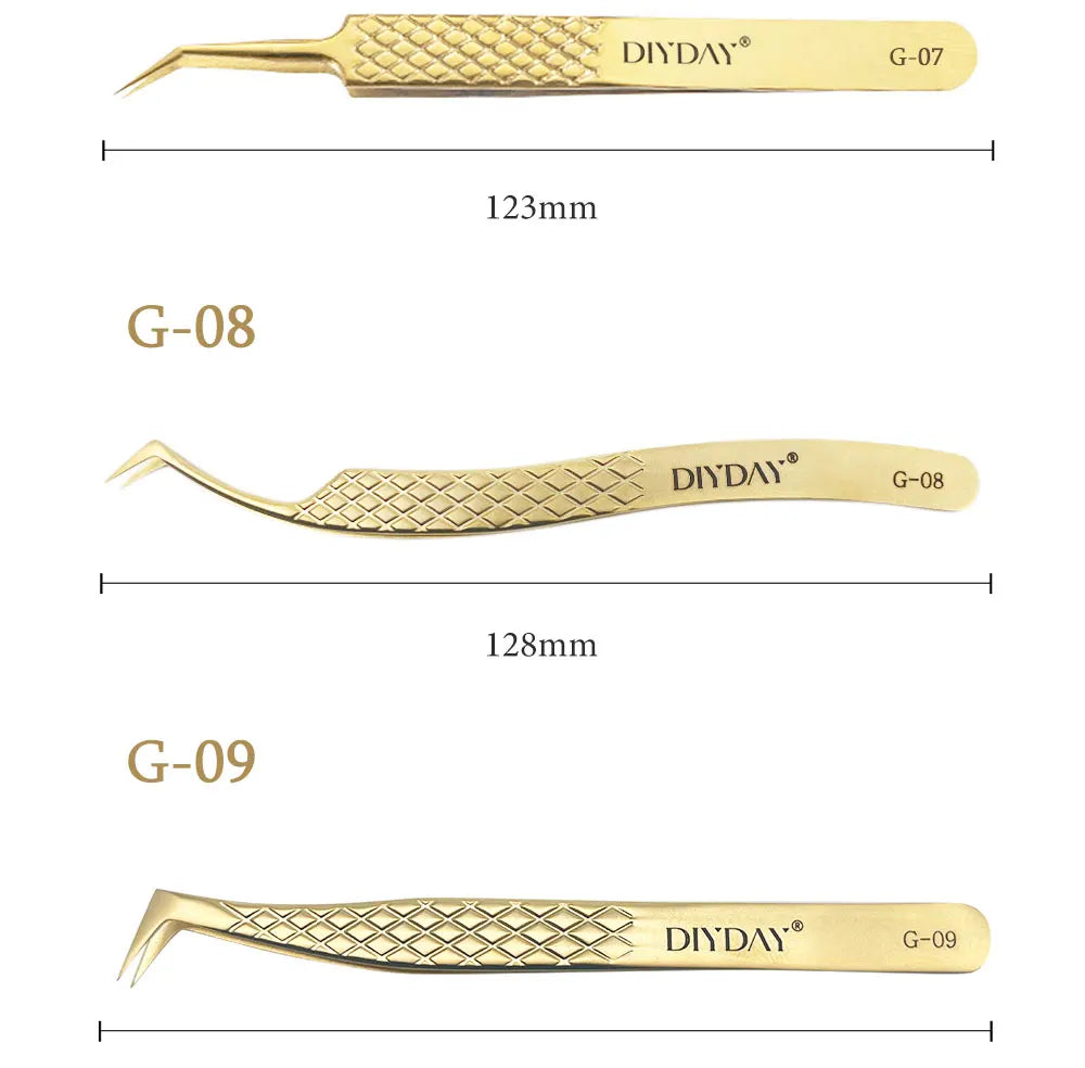 DIYDAY Anti-Slip Eyelash Extension Tweezers