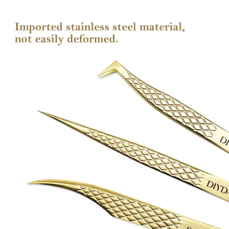 DIYDAY Anti-Slip Eyelash Extension Tweezers