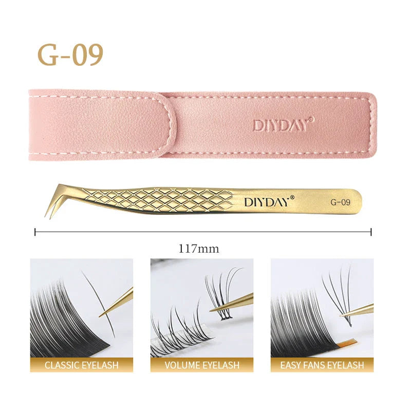 DIYDAY Anti-Slip Eyelash Extension Tweezers