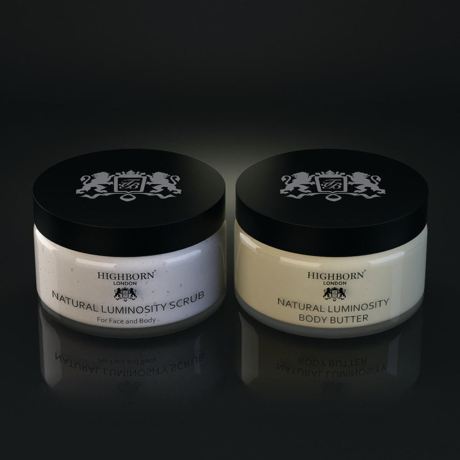 Highborn London skincare duo jars on a dark background