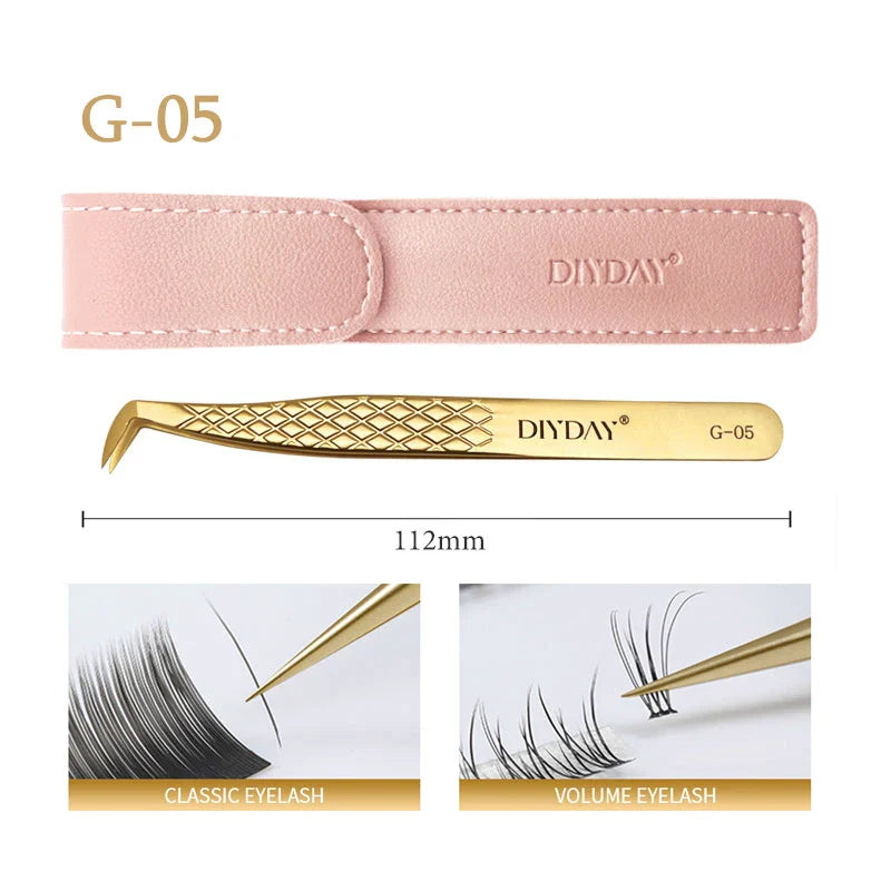DIYDAY Anti-Slip Eyelash Extension Tweezers