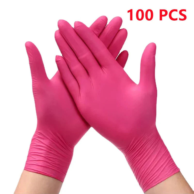 Pink Nitrile Gloves - Powder Free (20/50/100 Pack)