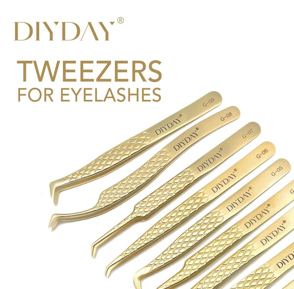 DIYDAY Anti-Slip Eyelash Extension Tweezers