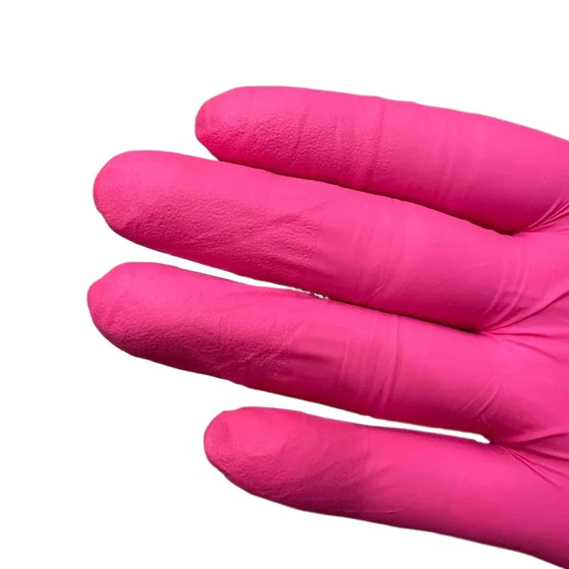 Pink Nitrile Gloves - Powder Free (20/50/100 Pack)