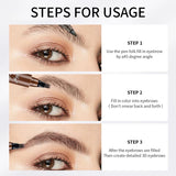 Four-prong eyebrow pencil packaging