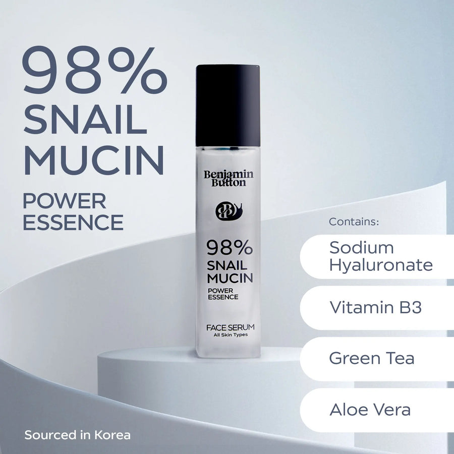 Hydrating snail mucin essence texture close-up