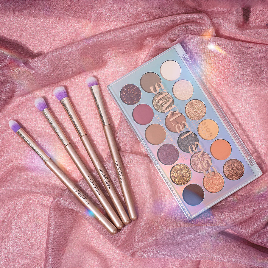 Profusion Cosmetics eye brush set included with palette