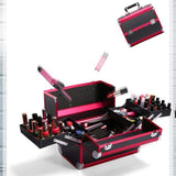 Professional makeup case handle and lock detail