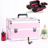 Oversized professional makeup case in pink