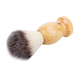 Shaving brush wooden handle and bristle head