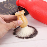 Traditional wood-handle shaving brush additional view