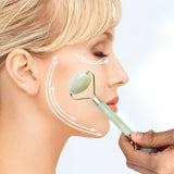 Faux Jade Double-Ended Facial Massage Roller