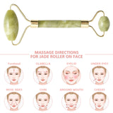 Faux Jade Double-Ended Facial Massage Roller