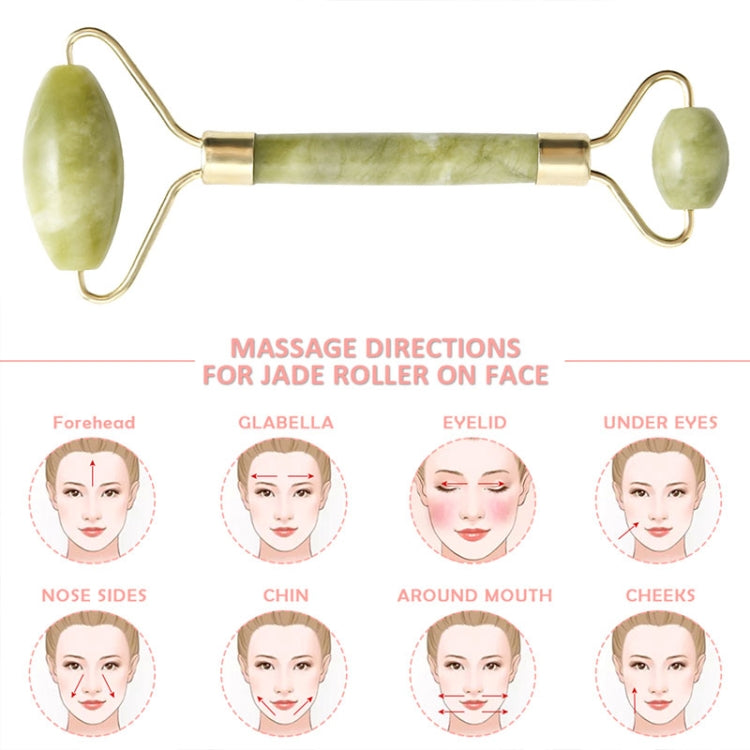 Faux Jade Double-Ended Facial Massage Roller