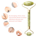 Faux Jade Double-Ended Facial Massage Roller