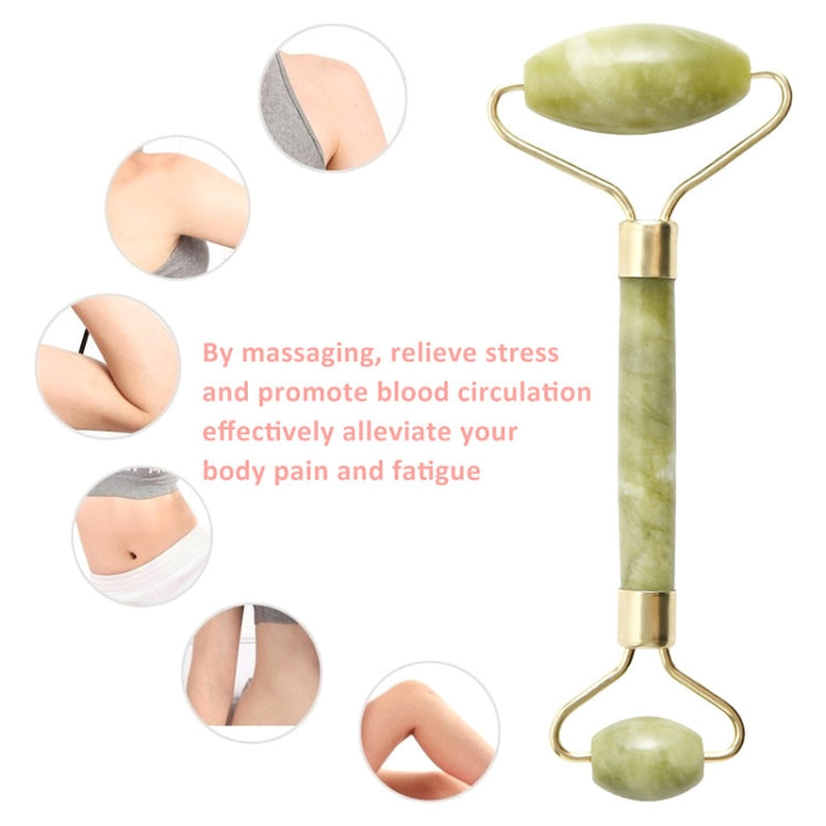 Faux Jade Double-Ended Facial Massage Roller