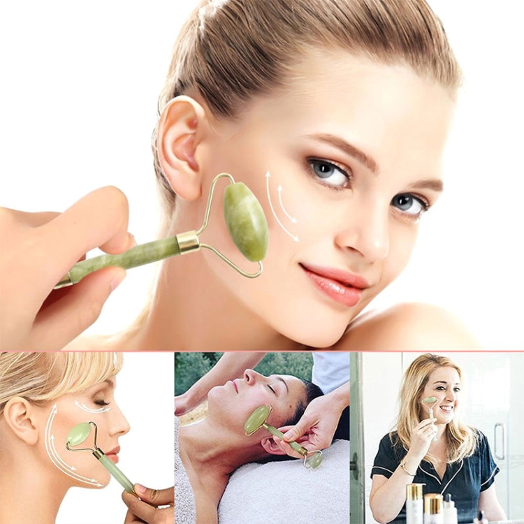 Faux Jade Double-Ended Facial Massage Roller