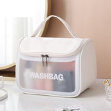 Translucent PVC Cosmetic & Toiletry Bag – White