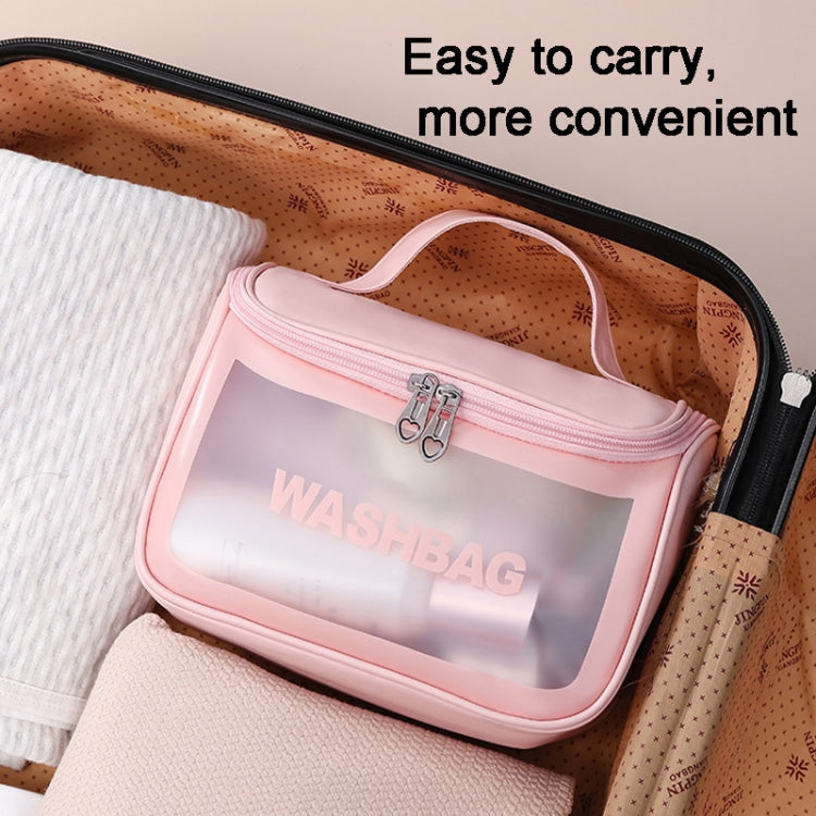 Translucent PVC Cosmetic & Toiletry Bag – White