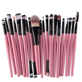 20-Piece Wooden Handle Makeup Brush Set