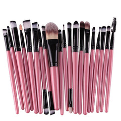 20-Piece Wooden Handle Makeup Brush Set