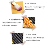 20-Piece Wooden Handle Makeup Brush Set