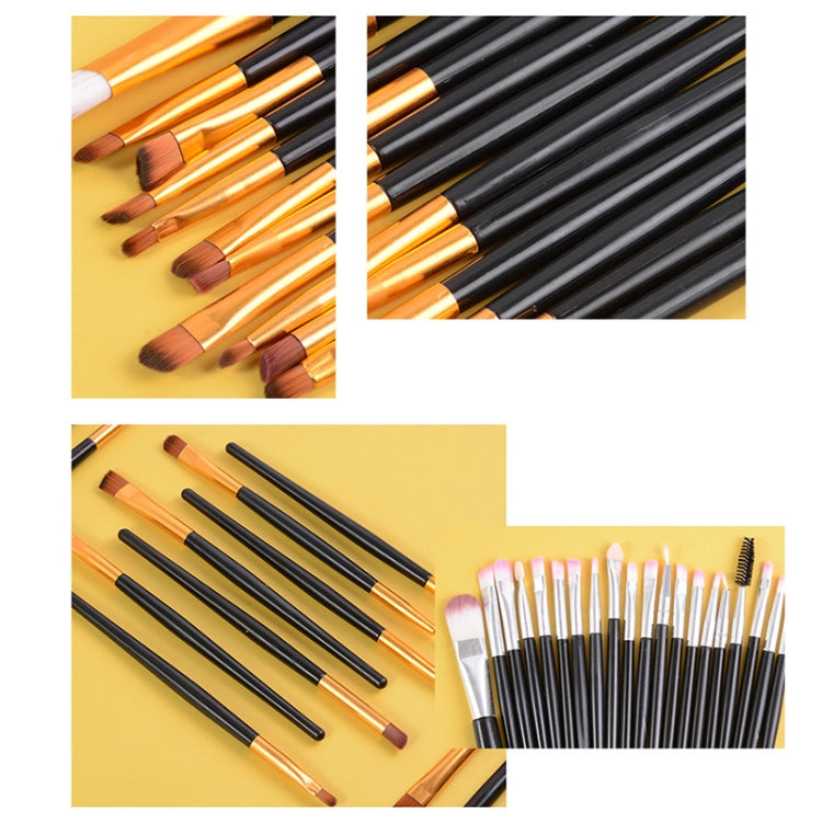 20-Piece Wooden Handle Makeup Brush Set