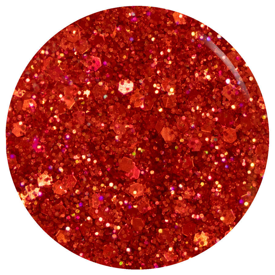 The Edge Nails Red Glitter Gel Polish shade