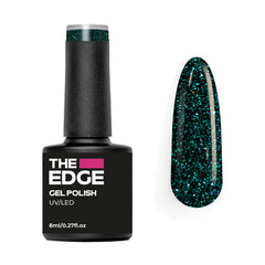 The Edge Nails Emerald Glitter Gel Polish