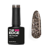 The Edge Nails Gold & Black Glitter Gel Polish