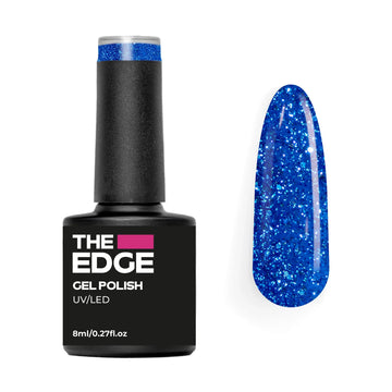 The Edge Nails Ocean Blue Glitter Gel Polish