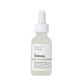 Skincare dropper bottle labeled 'The Ordinary' on a white background
