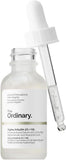The Ordinary skincare serum bottle with dropper on a white background