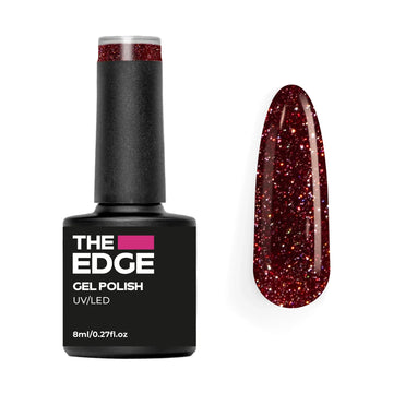 The Edge Nails Rouge Glitter Gel Polish