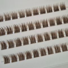Aucora Blissfully Brown Pre-Glued Lash Clusters