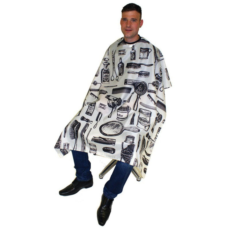 Hair Tools Vintage Barber Cape in White