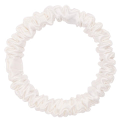 DREAMSILK White Skinny Silk Scrunchie