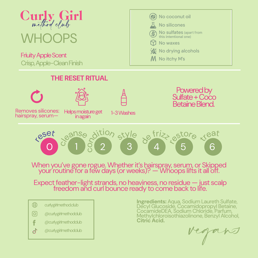 CurlyGirlMethodClub Whoops Reset Shampoo 30ml – product view 6