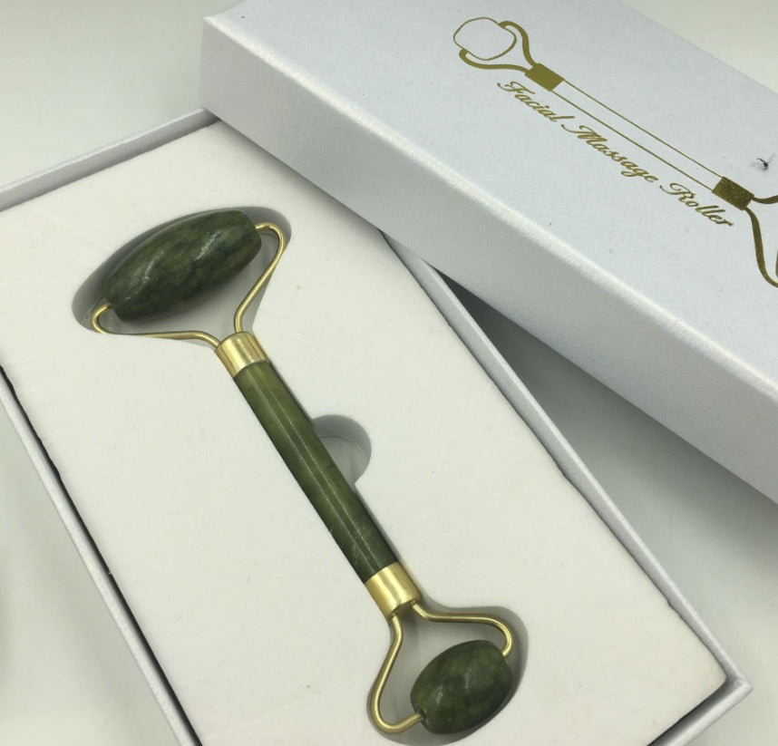 Jade Facial Roller - Natural Skincare Massage Tool