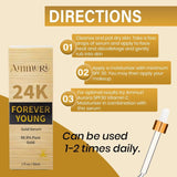Ammuri 24K Gold Face Serum - Anti-Aging Collagen Booster Dark Circle Treatment