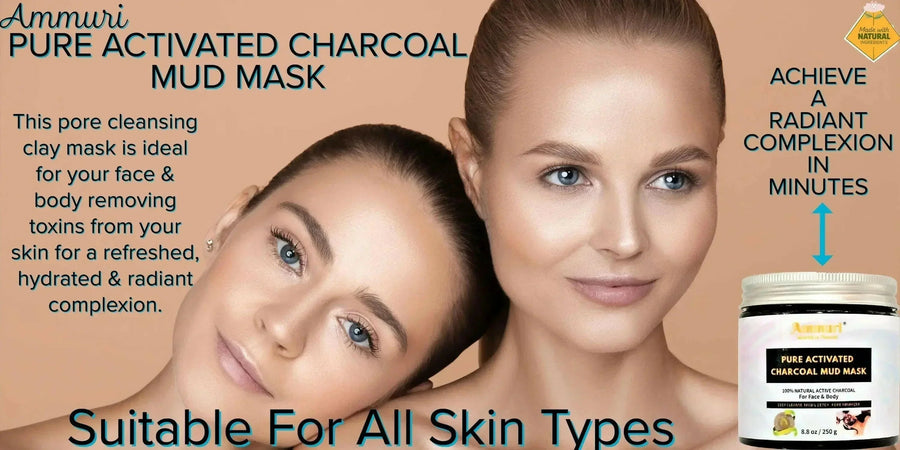 Ammuri Pure Activated Charcoal Mud Mask for Face & Body